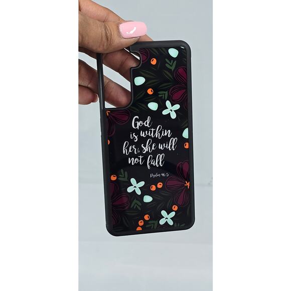 God Is Within Her Floral Bible Verse Case Samsung Galaxy S21 5G - Picture 3 of 5